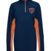 Majestic Chicago Bears Navy Cool Base 1/4 Zip Jacket 2X, 3XT, 4X