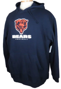 Majestic Chicago Bears Navy Blue Hoodie 3X, 4X, 5X