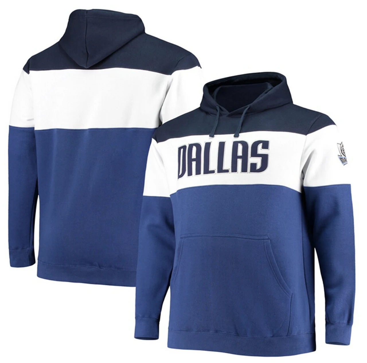 Fanatics Dallas Mavericks Colorblock Wordmark Pullover Hoodie 2X, 3X 3 Fanatics Dallas Mavericks Colorblock Wordmark Pullover Hoodie 2X, 3X