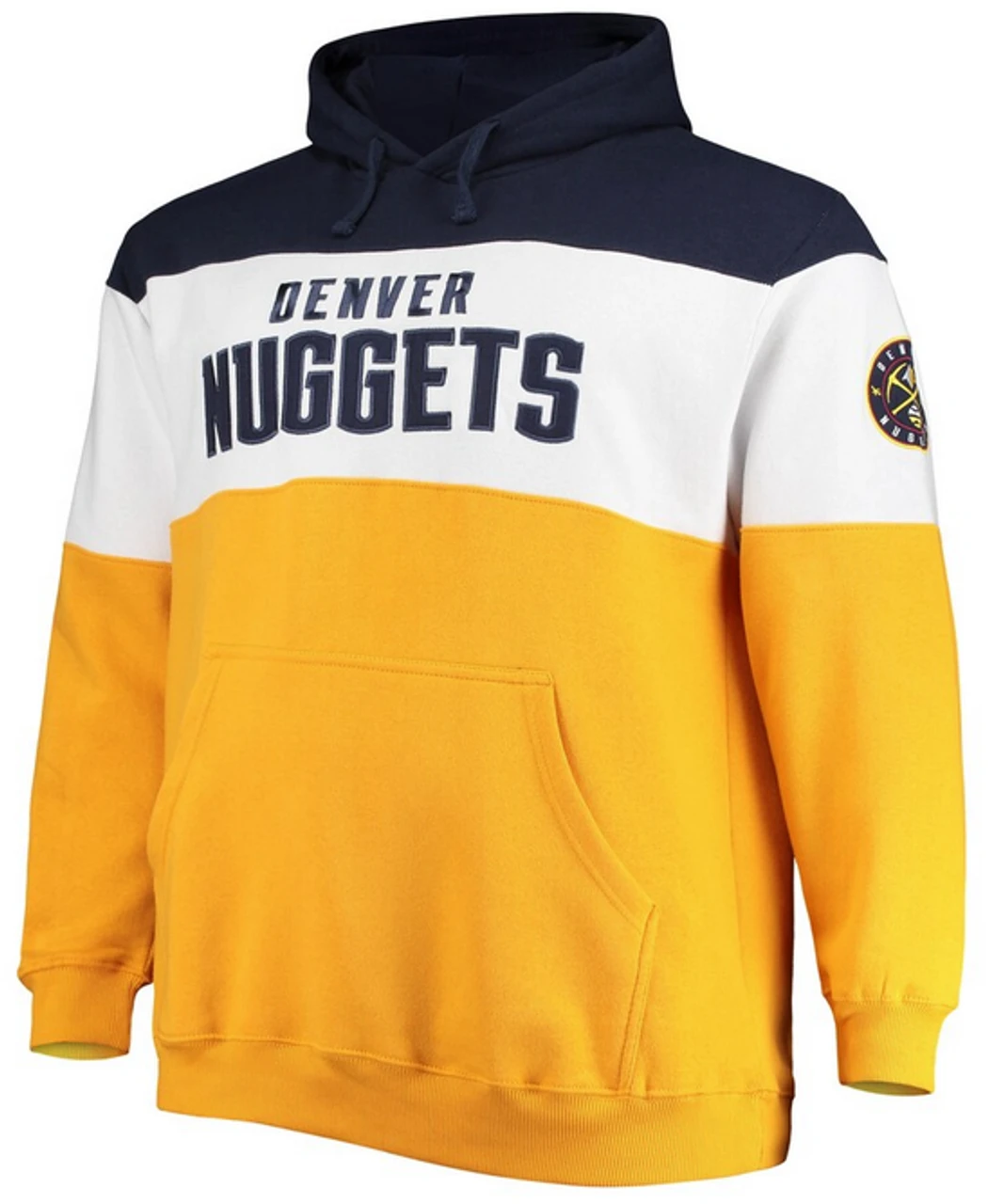 Fanatics Denver Nuggets Colorblock Wordmark Pullover Hoodie 2X, 3X 4 Fanatics Denver Nuggets Colorblock Wordmark Pullover Hoodie 2X, 3X - Image 2