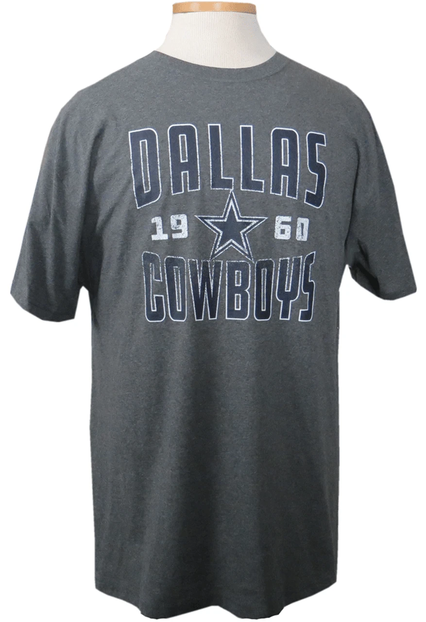 NFL Dallas Cowboys Heather Charcoal Tee Shirt 2XT, 3X, 4XT, 6X 3 NFL Dallas Cowboys Heather Charcoal Tee Shirt 2XT, 3X, 4XT, 6X