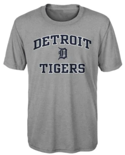 Fanatics MLB Detroit Tigers Heather Gray Short Sleeve Tee Shirt 5XT