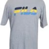 Fila Tri Color Logo Heather Gray Tee Shirt 2X, 2XT, 3X, 3XT, 4X -Fanatics Comlumbia Shop FilaTriCollogotee 61249.1681408130
