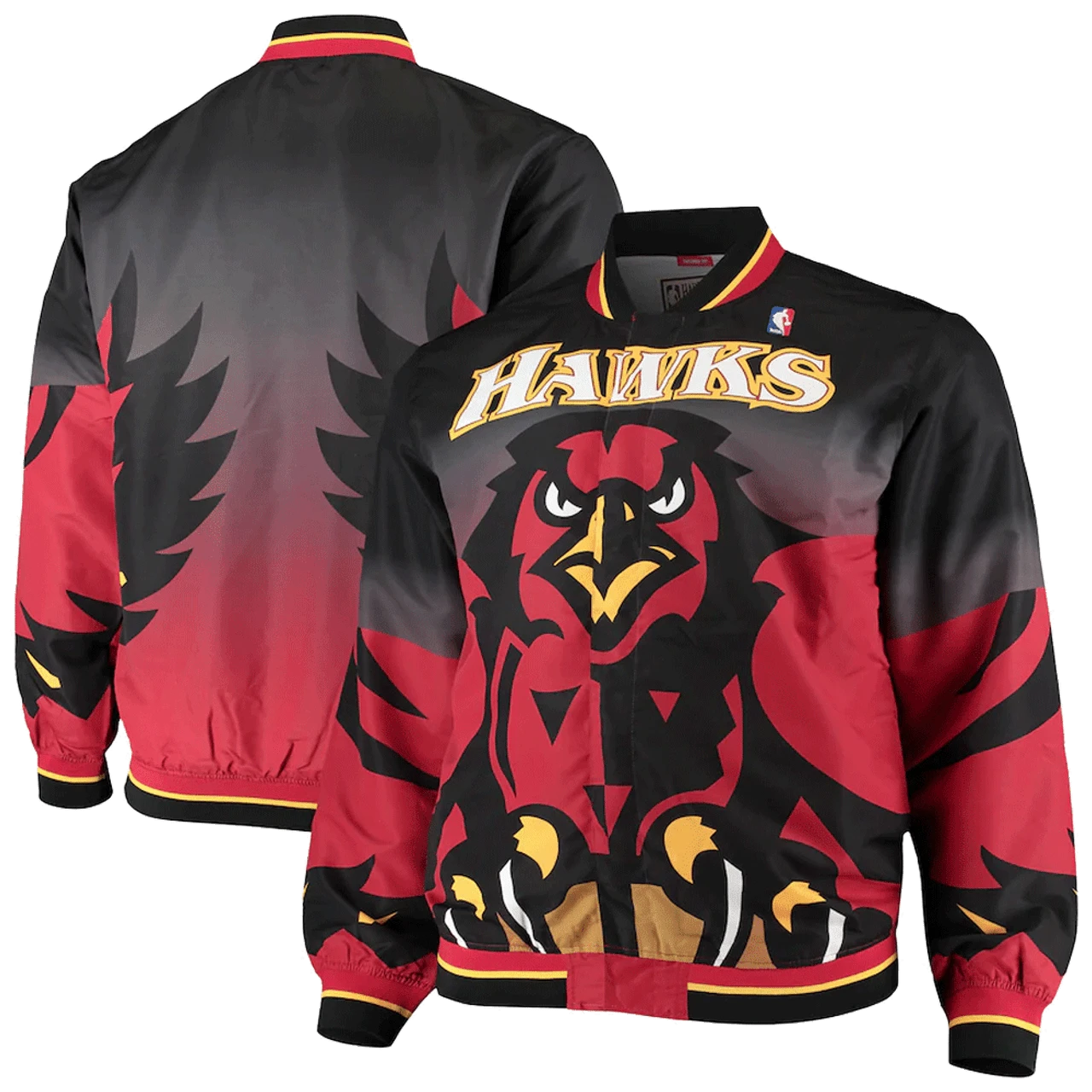 Mitchell & Ness Atlanta Hawks Hardwood Classics Authentic Warm-Up Full-Snap Jacket 2X 5 Mitchell & Ness Atlanta Hawks Hardwood Classics Authentic Warm-Up Full-Snap Jacket 2X - Image 3