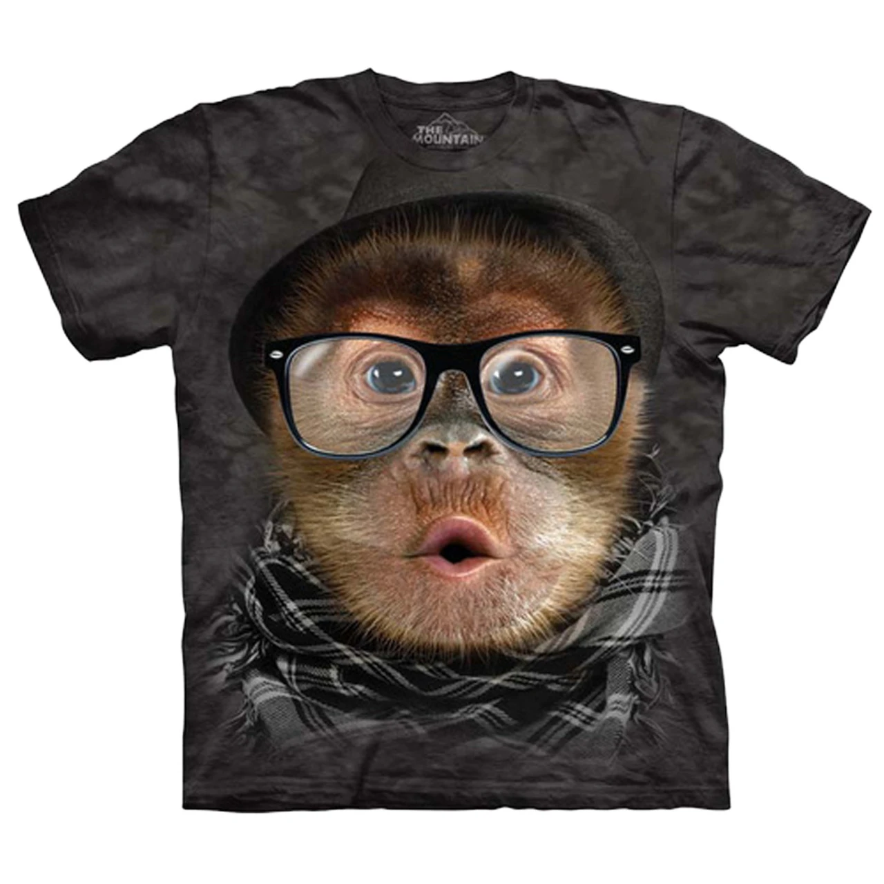 The Mountain Hipster Orangutan Baby Tie Dye Tee 3X 3 The Mountain Hipster Orangutan Baby Tie Dye Tee 3X