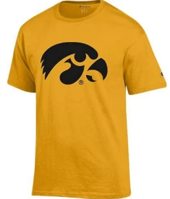 Champion Iowa Hawkeyes Gold Mascot Tee XLT, 2X, 2XT, 3X, 3XT, 4X, 5X