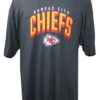 Fanatics Kansas City Chiefs Heather Charcoal Short Sleeve Tee Shirt 5X, 5XT