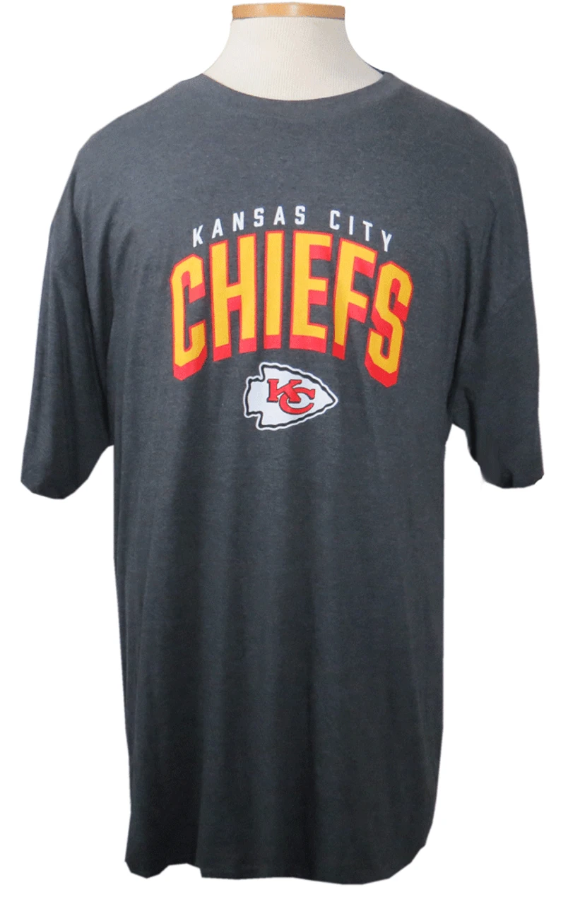 Fanatics Kansas City Chiefs Heather Charcoal Short Sleeve Tee Shirt 5X, 5XT 3 Fanatics Kansas City Chiefs Heather Charcoal Short Sleeve Tee Shirt 5X, 5XT