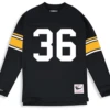Mitchell & Ness Pittsburgh Steelers Throwback Jerome Bettis Long Sleeve Tee 2X, 2XT, 3XT 1 Mitchell & Ness Pittsburgh Steelers Throwback Jerome Bettis Long Sleeve Tee 2X, 2XT, 3XT -Fanatics Comlumbia Shop MNBettisLSFront 24533.1698346730