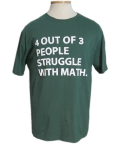 Math Short Sleeve Printed Tee Shirt 2X, 2XT, 3X, 3XT, 4X, 5X