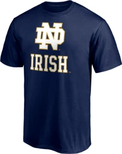 Fanatics Notre Dame Irish Navy Tee 2X, 2XT, 3X, 4X, 5X