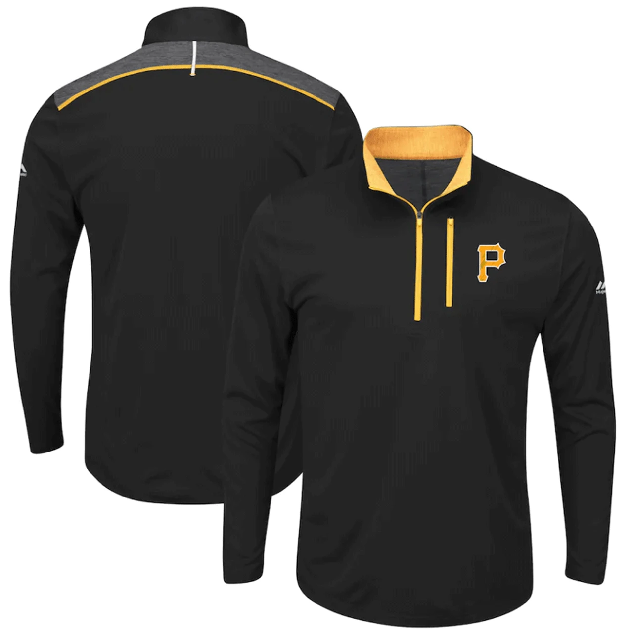 Majestic Pittsburgh Pirates Coolbase Quarter Zip XLT, 2XT, 3XT 3 Majestic Pittsburgh Pirates Coolbase Quarter Zip XLT, 2XT, 3XT