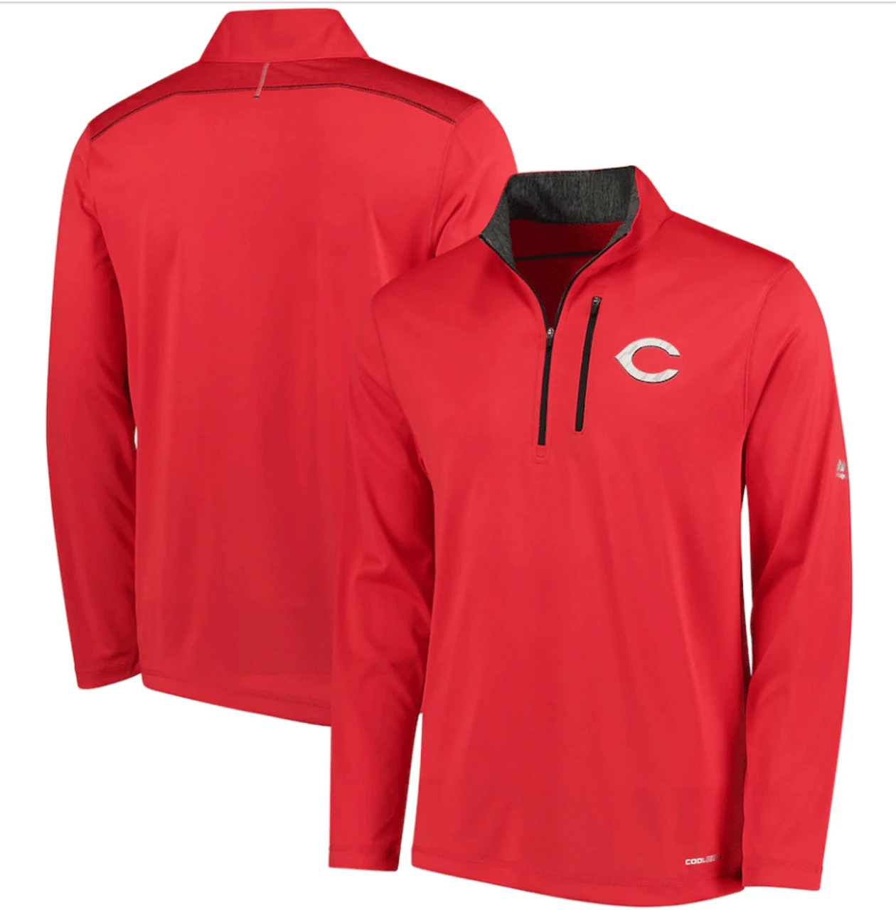 Majestic Cincinnati Reds Coolbase Quarter Zip XLT, 2XT, 3XT, 4XT 3 Majestic Cincinnati Reds Coolbase Quarter Zip XLT, 2XT, 3XT, 4XT