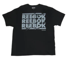 Reebok "Broken" Print Black Tees 2X, 3X