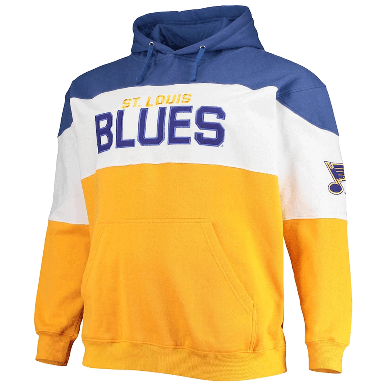 St. Louis Blues Fanatics Branded NHL Colorblock Fleece Hoodie 3XT, 5X, 6X 4 St. Louis Blues Fanatics Branded NHL Colorblock Fleece Hoodie 3XT, 5X, 6X - Image 2