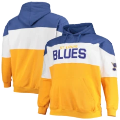 St. Louis Blues Fanatics Branded NHL Colorblock Fleece Hoodie 3XT, 5X, 6X