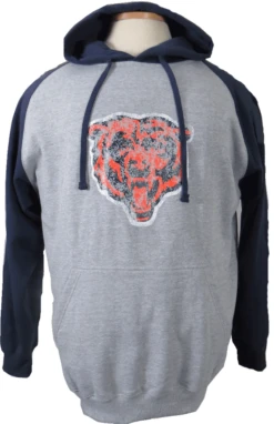 Fanatics Chicago Bears Raglan Pullover Hoodie XLT, 2X, 4XT, 5X