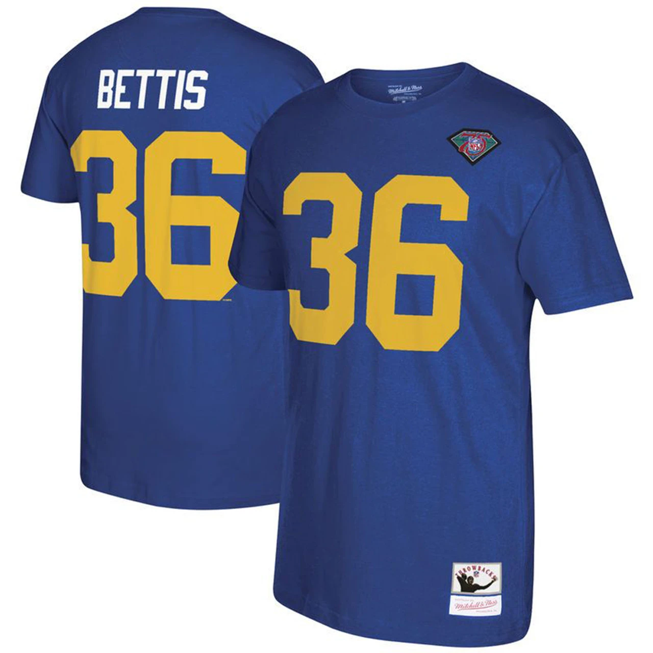 Mitchell & Ness LA Rams Retired Player Hall Of Fame Tees #36 Jerome Bettis Or #29 Eric Dickerson 3X 3 Mitchell & Ness LA Rams Retired Player Hall Of Fame Tees #36 Jerome Bettis Or #29 Eric Dickerson 3X