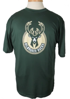 Majestic Milwaukee Bucks Poly Green Logo Tee 2XT