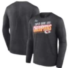 Fanatics Kansas City Chiefs S.B. LVII Champions Long Sleeve Heather Charcoal Tee 2XT, 3X, 3XT