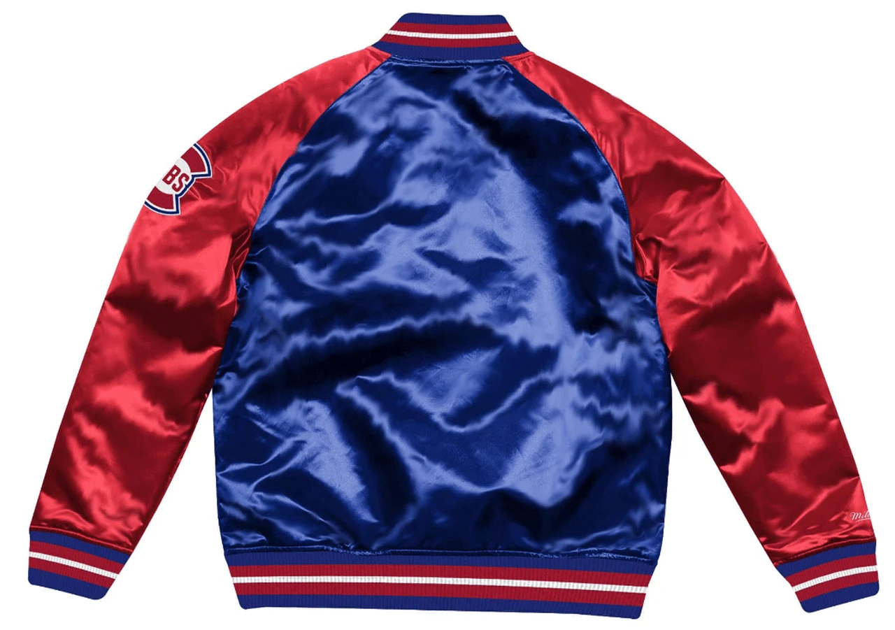 Mitchell & Ness Chicago Cubs Tough Season Satin Jacket 2XT, 4X 3 Mitchell & Ness Chicago Cubs Tough Season Satin Jacket 2XT, 4X