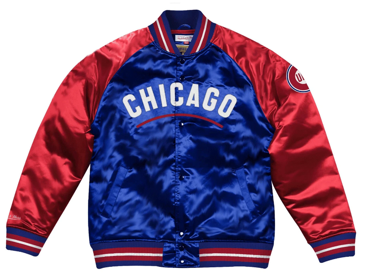 Mitchell & Ness Chicago Cubs Tough Season Satin Jacket 2XT, 4X 4 Mitchell & Ness Chicago Cubs Tough Season Satin Jacket 2XT, 4X - Image 2