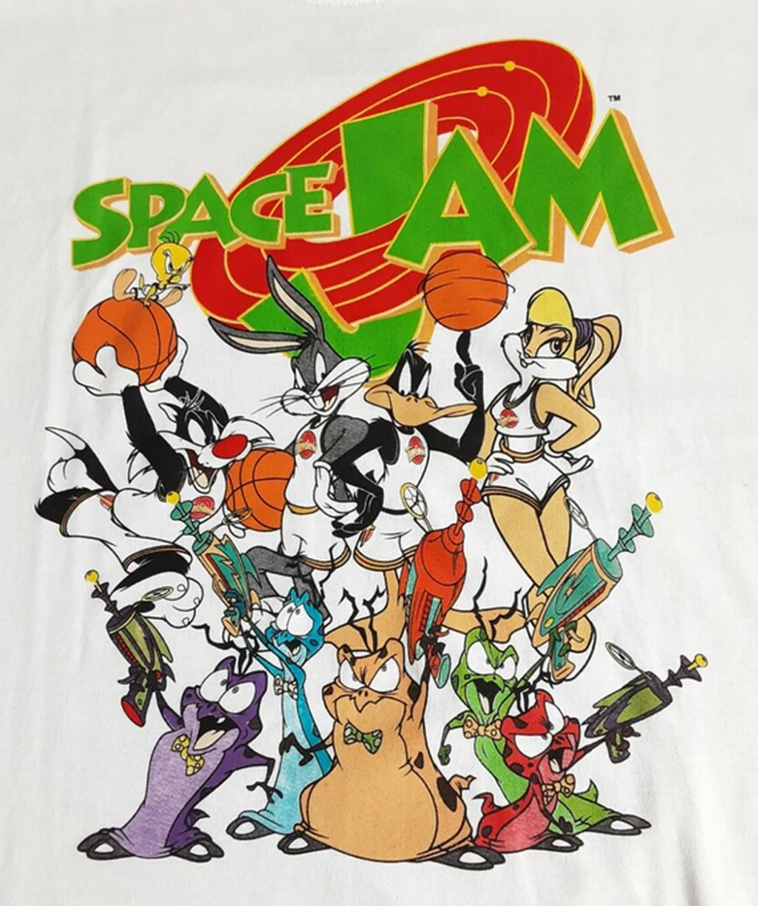Space Jam White Short Sleeve Printed Tee Shirt 3X, 5X 4 Space Jam White Short Sleeve Printed Tee Shirt 3X, 5X - Image 2