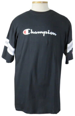 Champion Football Yoke Tee Shirt 4 Colors XLT, 1X, 2X, 2XT, 3X, 3XT, 4X, 4XT, 5X, 6X -Fanatics Comlumbia Shop footballteeblack 89499.1706286883