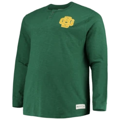 Mitchell & Ness Green Bay Packers First Round Pick Long Sleeve Green Henley T-Shirt 3X