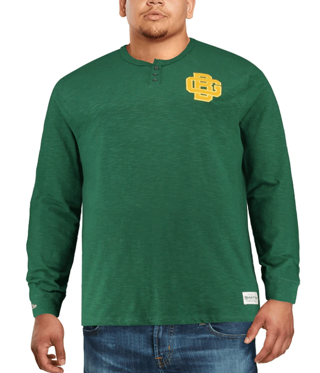 Mitchell & Ness Green Bay Packers First Round Pick Long Sleeve Green Henley T-Shirt 3X 6 Mitchell & Ness Green Bay Packers First Round Pick Long Sleeve Green Henley T-Shirt 3X - Image 4