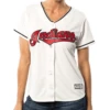 Ladies Majestic Cleveland Indians White Cool Base Jersey 3X