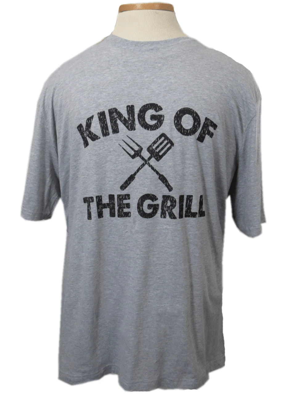 King Of The Grill Printed Tee 5 Colors 3X, 4X, 5X 3 King Of The Grill Printed Tee 5 Colors 3X, 4X, 5X