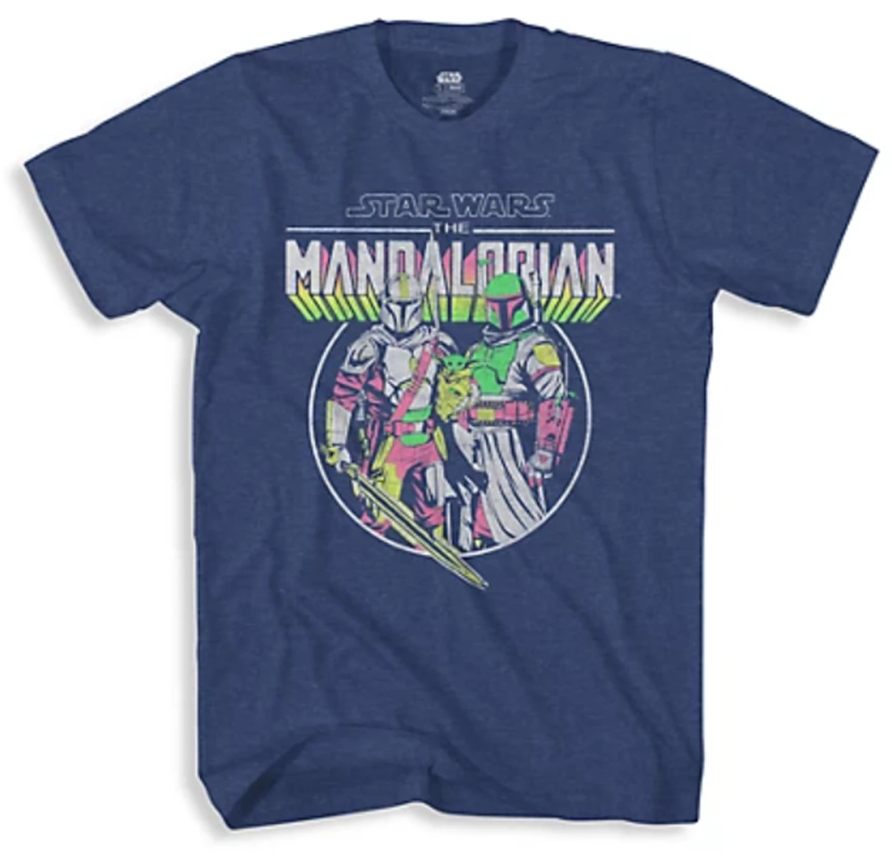 Star Wars Mandalorian Cartoon Short Sleeve Printed Tee Shirt 4X 3 Star Wars Mandalorian Cartoon Short Sleeve Printed Tee Shirt 4X