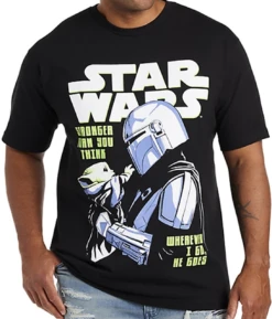 Star Wars Mandalorian And Grogu Pulp Cover Graphic Tee 3XT