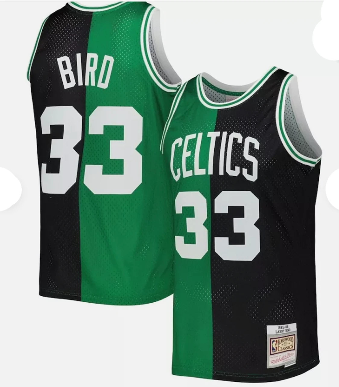 Mitchell & Ness Boston Cletics Larry Bird Black/Green Split NBA Jersey, 4X, 5X, 6X 3 Mitchell & Ness Boston Cletics Larry Bird Black/Green Split NBA Jersey, 4X, 5X, 6X