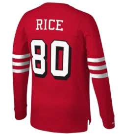 Mitchell & Ness San Francisco 49ers Jerry Rice Scarlet Retired Player Name & Number Long Sleeve Tee XLT, 2X 7 Mitchell & Ness San Francisco 49ers Jerry Rice Scarlet Retired Player Name & Number Long Sleeve Tee XLT, 2X -Fanatics Comlumbia Shop mnjricelsteeback 29662.1664376440