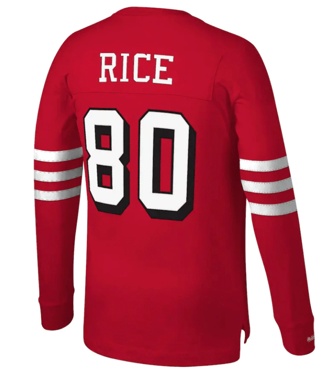 Mitchell & Ness San Francisco 49ers Jerry Rice Scarlet Retired Player Name & Number Long Sleeve Tee XLT, 2X 5 Mitchell & Ness San Francisco 49ers Jerry Rice Scarlet Retired Player Name & Number Long Sleeve Tee XLT, 2X - Image 3