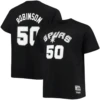 Mitchell & Ness David Robinson San Antonio Spurs Hardwood Classics Name & Number Tee 2X, 2XT, 3X, 6X 1 Mitchell & Ness David Robinson San Antonio Spurs Hardwood Classics Name & Number Tee 2X, 2XT, 3X, 6X -Fanatics Comlumbia Shop mnsaspurstee 89942.1664390102