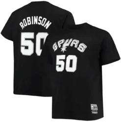 Mitchell & Ness David Robinson San Antonio Spurs Hardwood Classics Name & Number Tee 2X, 2XT, 3X, 6X