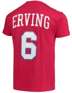Mitchell & Ness Philadelphia 76'ers Julius Erving Name And Number Tee Shirt 3X, 4X, 5X -Fanatics Comlumbia Shop mnsixerservingteeback 90876.1698425984