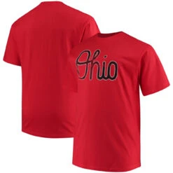 Profile Ohio State Scarlet Script Logo Tee 2XT, 3X, 3XT