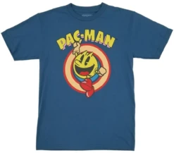 Pac Man Character Short Sleeve Blue Tee Shirt 2XT, 4X
