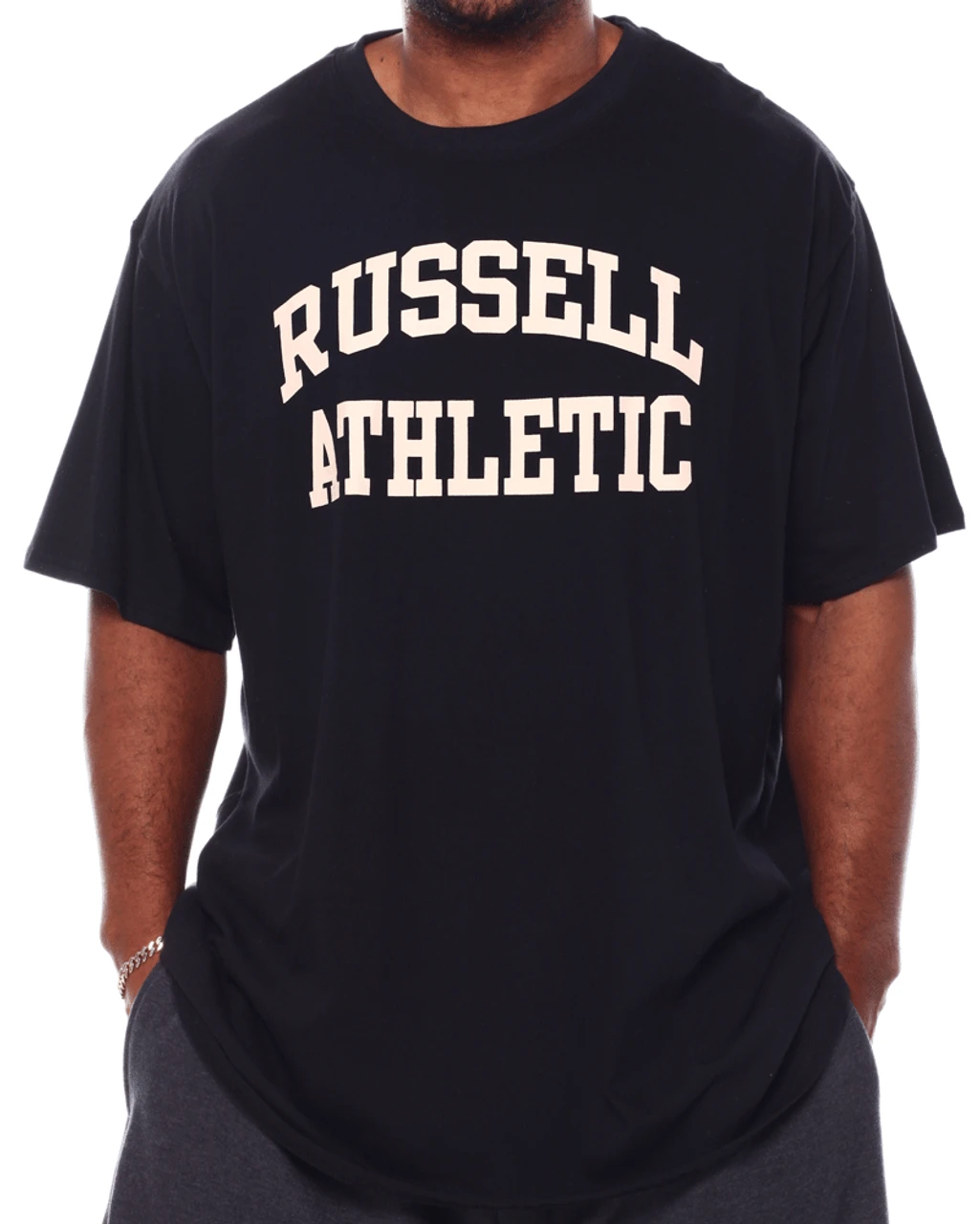 Russell Athletic Arch Logo Tee Shirt 3 Colors LT, 2X, 3X, 3XT, 4X, 5X, 6X 4 Russell Athletic Arch Logo Tee Shirt 3 Colors LT, 2X, 3X, 3XT, 4X, 5X, 6X - Image 2