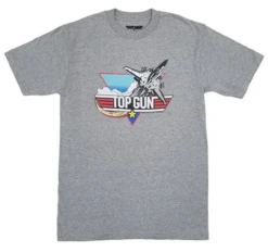 Top Gun Heather Gray Short Sleeve Tee Shirt 4XT