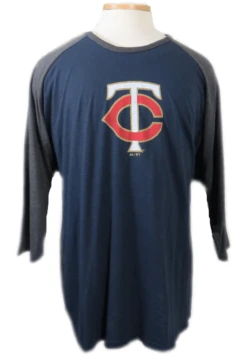 Majestic MLB Minnesota Twins 3/4 Sleeve Raglan Tee 5X, 6X