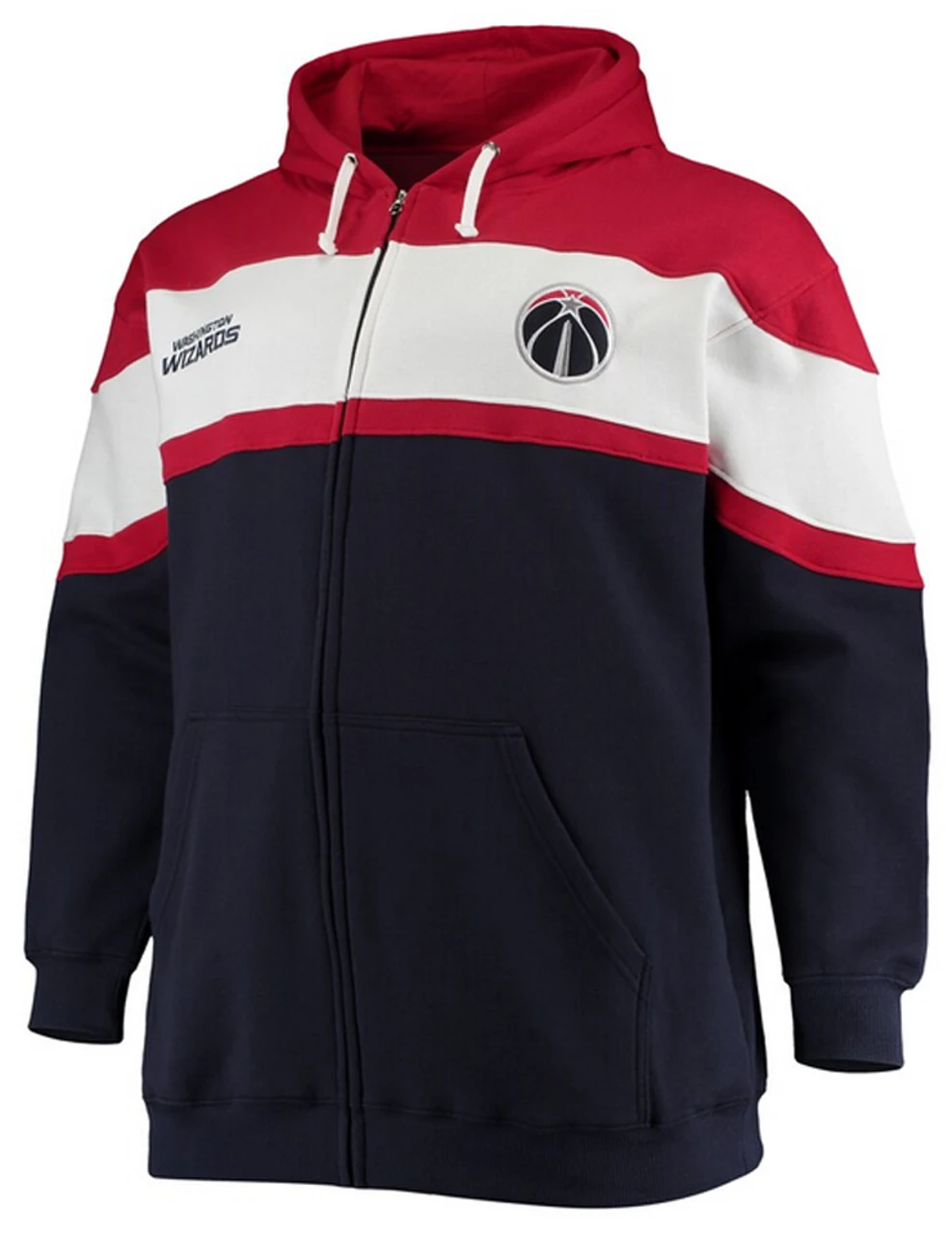 Fanatics Washington Wizards Full Zip Colorblock Hoodie XLT 4 Fanatics Washington Wizards Full Zip Colorblock Hoodie XLT - Image 2