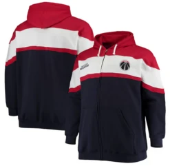 Fanatics Washington Wizards Full Zip Colorblock Hoodie XLT
