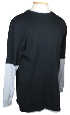 Faux Long Sleeve Tee Shirt 3 Colors 2X, 2XT, 3X 7 Faux Long Sleeve Tee Shirt 3 Colors 2X, 2XT, 3X -Fanatics Comlumbia Shop Black 97263.1480689291