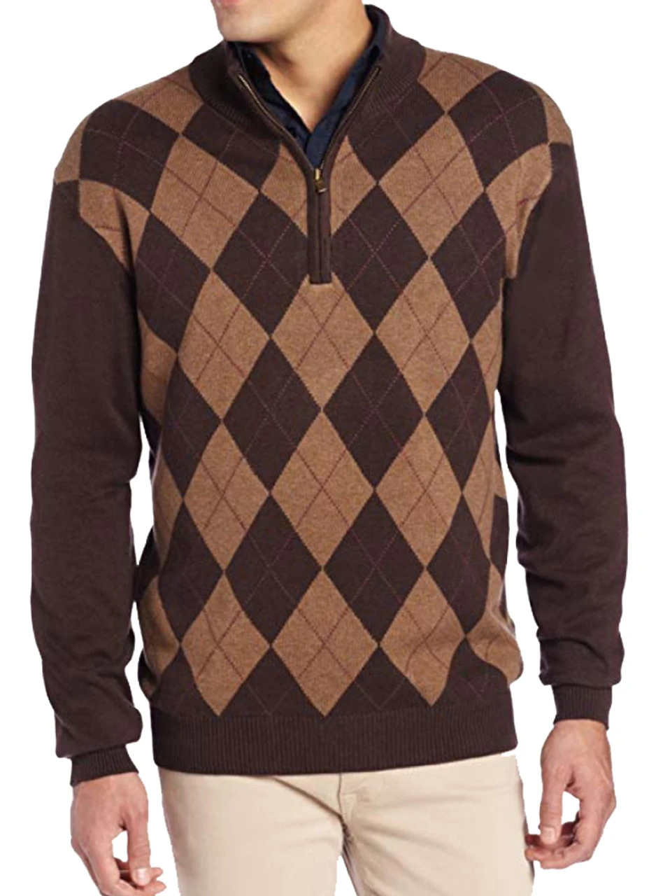 Cutter & Buck Argyle Branson Sweater 3X, 4X, 5X 3 Cutter & Buck Argyle Branson Sweater 3X, 4X, 5X