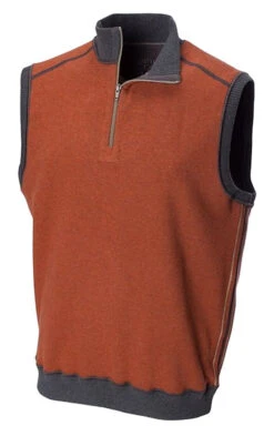 Cutter & Buck Essex Reversible Half Zip Vest 2X, 5X